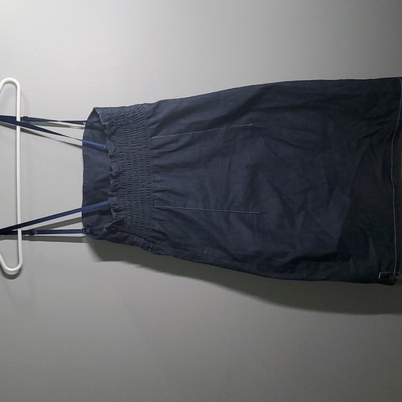 Guess jeans dress size 11 junior blue demin sundress stretch back sun dress - Picture 2 of 9